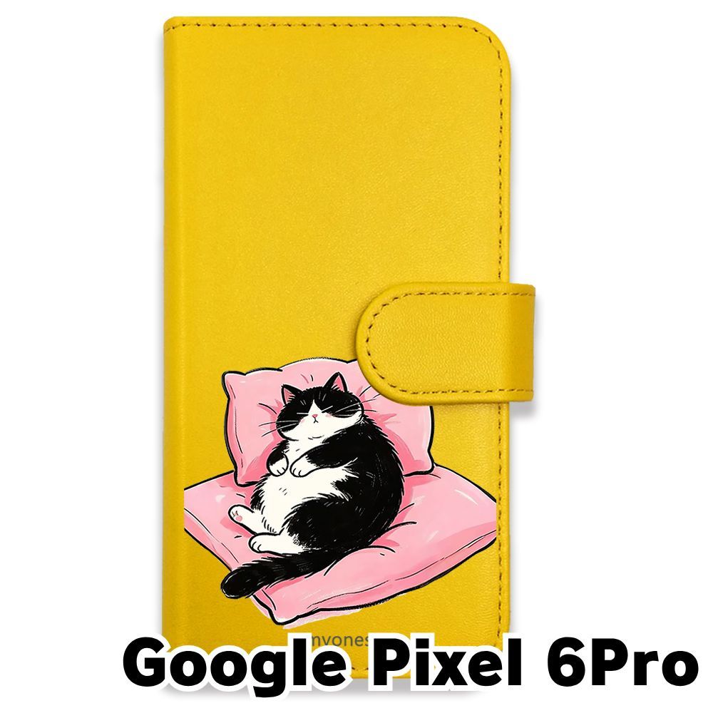 新品未使用】 Google Pixel 6 Pro 手帳型スマホ ケース (色：イエロー