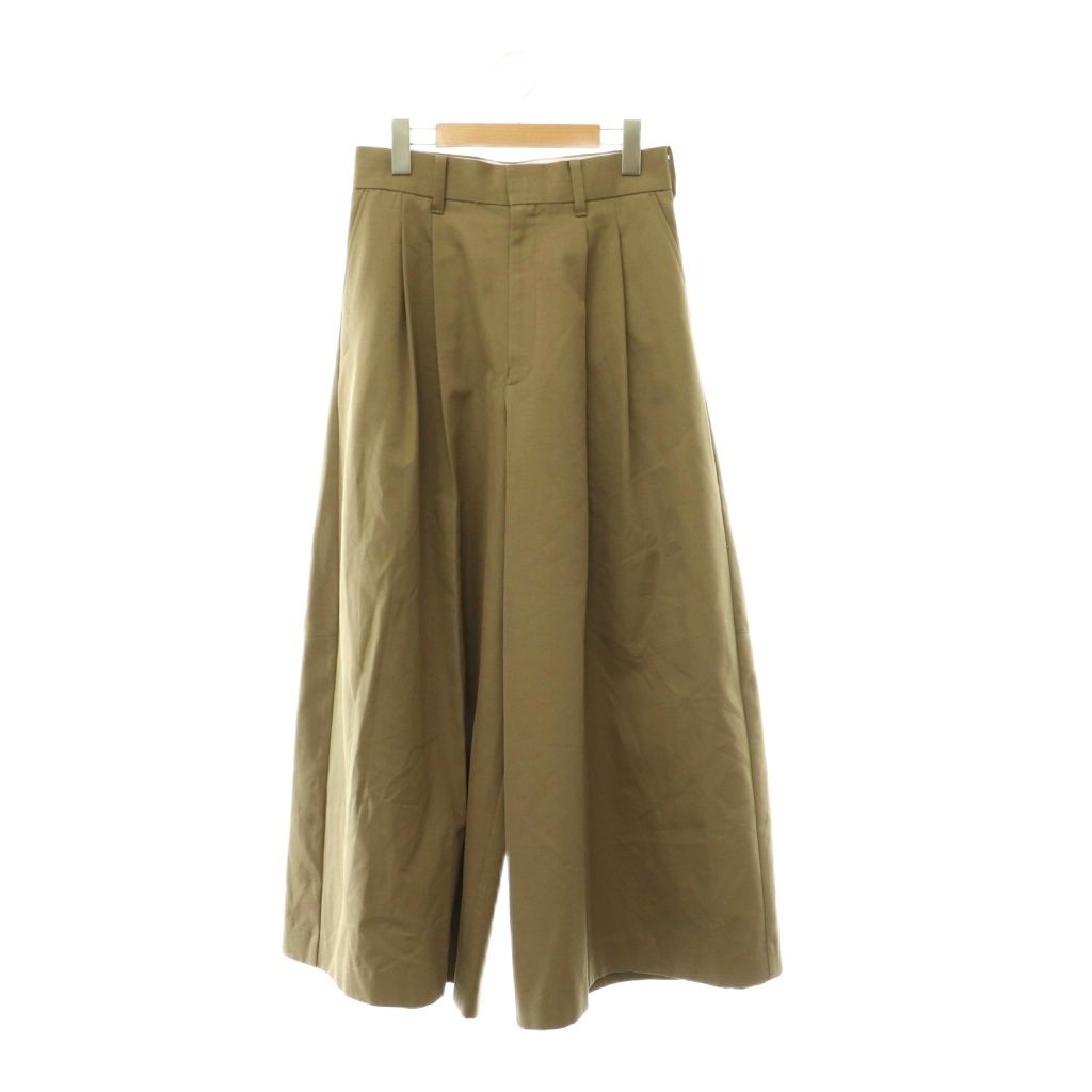 ハイク HYKE 25AW SUPER WIDE LEG PANTS パンツ ワイド タック 2 ベージュ 13371 /CX ■OS