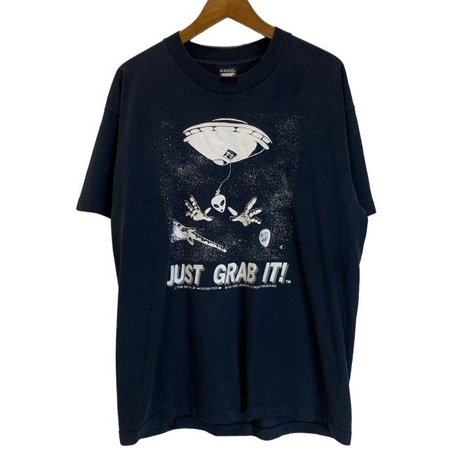 【中古】　Screen Stars　Tシャツ　90s vintage　90年代　半袖　カットソー　トップス　クルーネック　プリント　クレイ　オーバーサイズ　USA製　古着　/7309