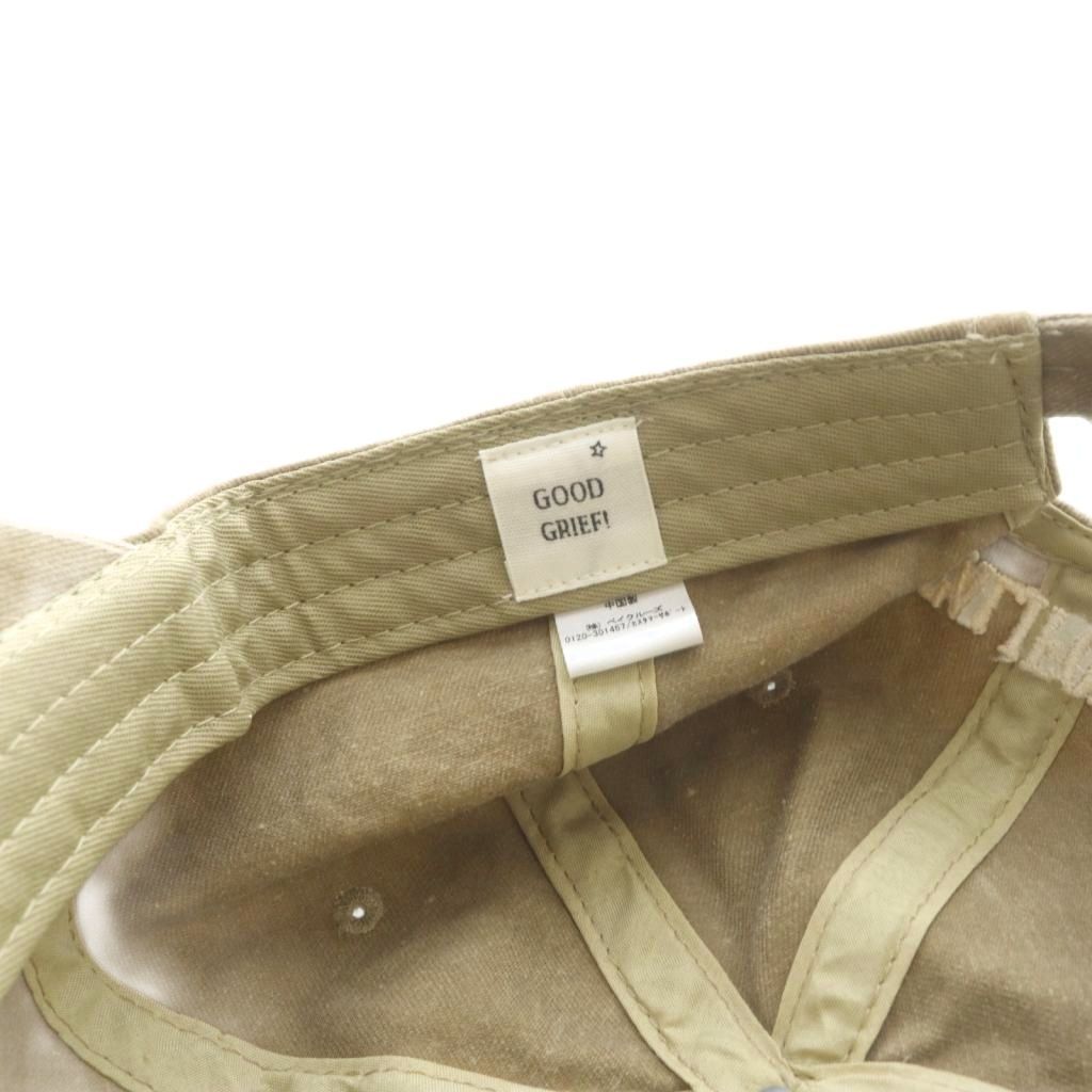 グッドグリーフ GOOD GRIEF CA WASHED キャップ 帽子 茶色 - メルカリ