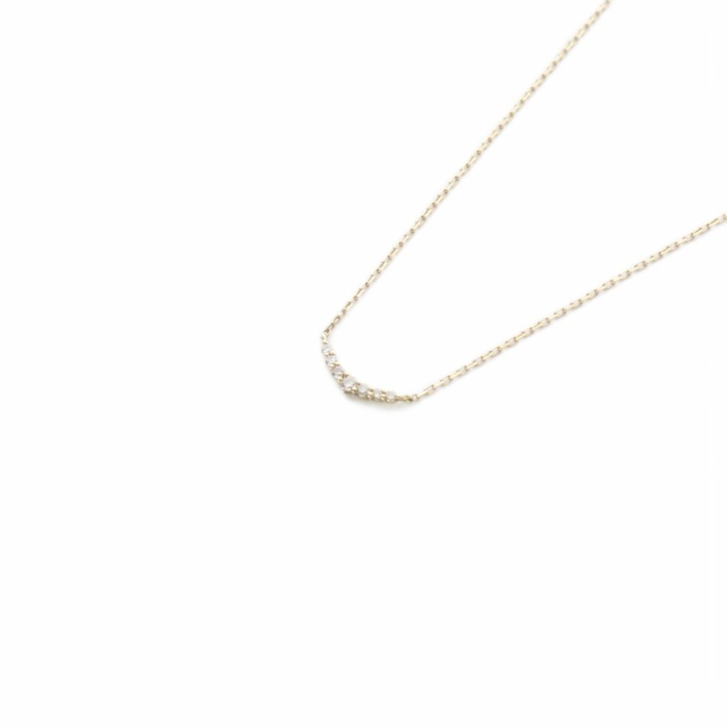 アガット agete ネックレス K10 ダイヤ0.05ct イエローゴールド