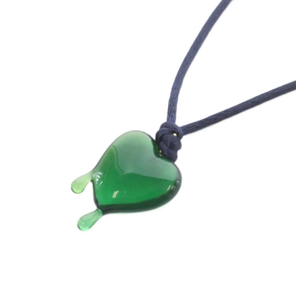 ユリカアクツ yurika akutsu ho. glass string necklace ネックレス ペンダント 緑 紺