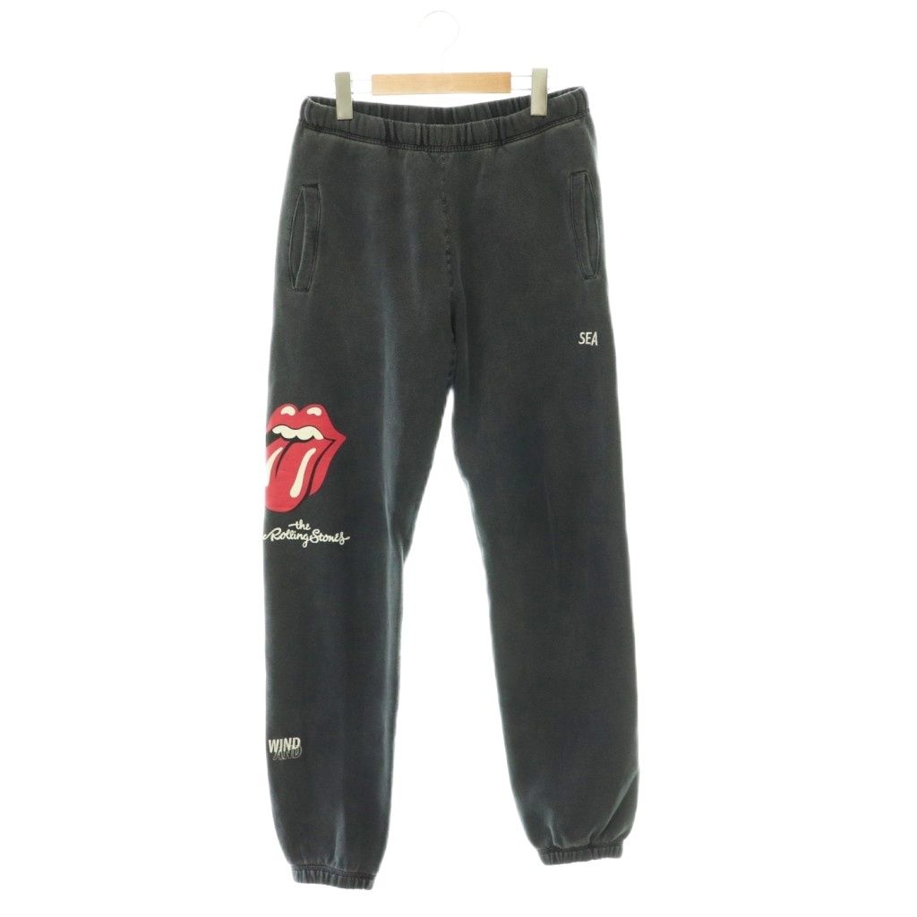 ウィンダンシー WIND AND SEA Camper Pant スウェットパンツ×The Rolling Stones×RWC イージー ジョガー 裏起毛 S/P ネイビー マルチカラー /CX ■OS ■SH