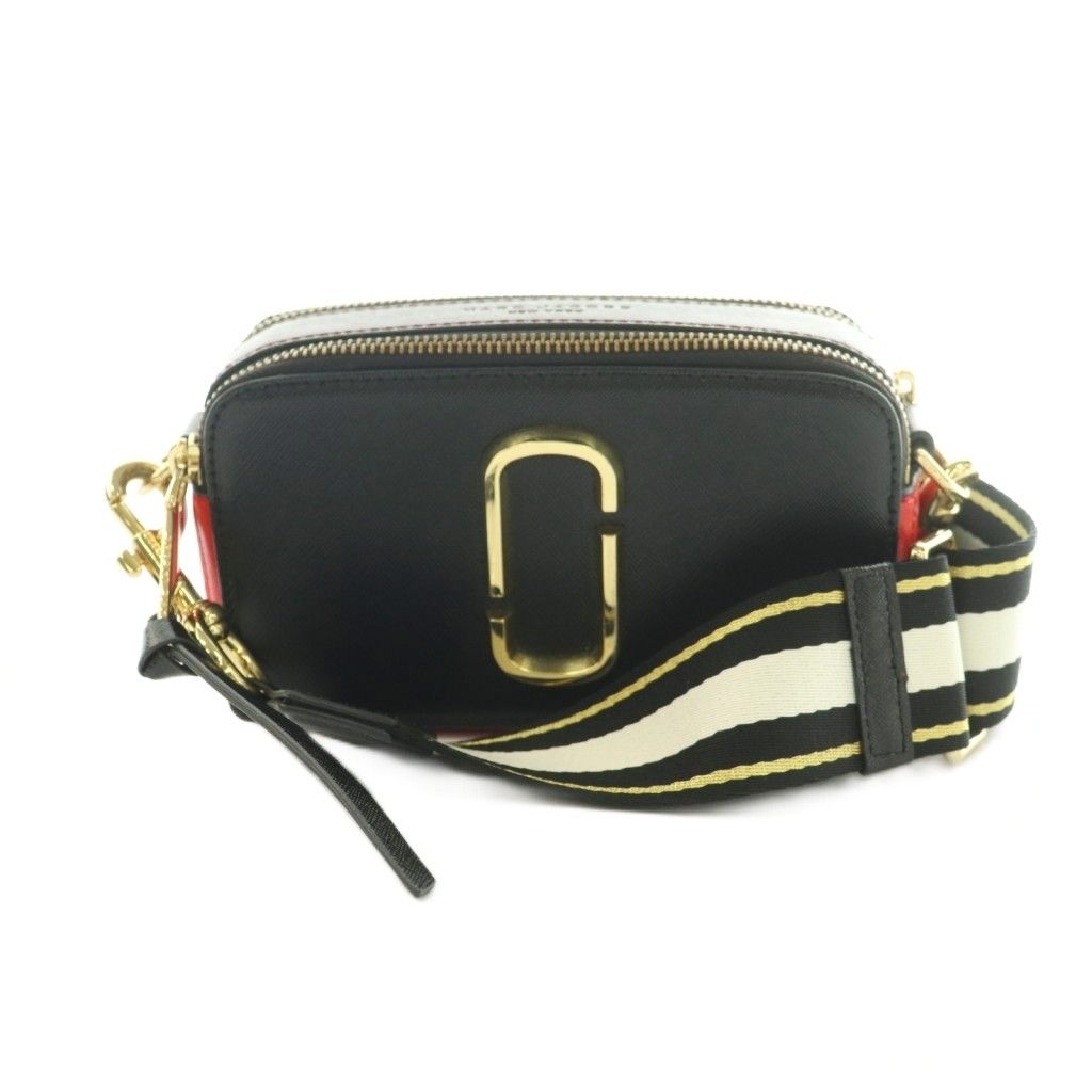 マークジェイコブス MARC JACOBS スナップショット クロスボディバッグ ショルダーバッグ 赤 黒 /MI ■OS