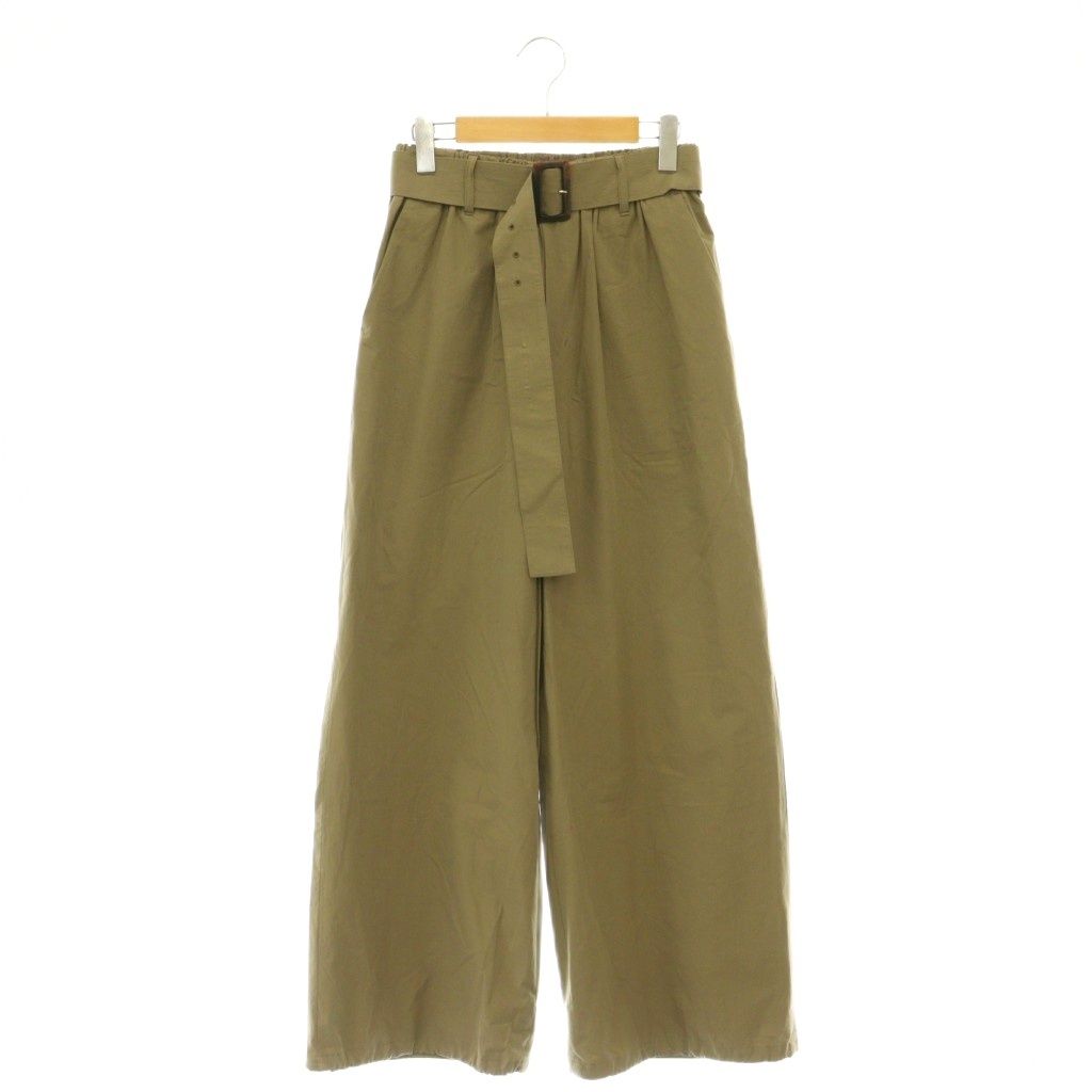 リヴドロワ RIVE DROITE 25AW ベルテッド ワイドパンツ 38 ブラウン /ES ■OS