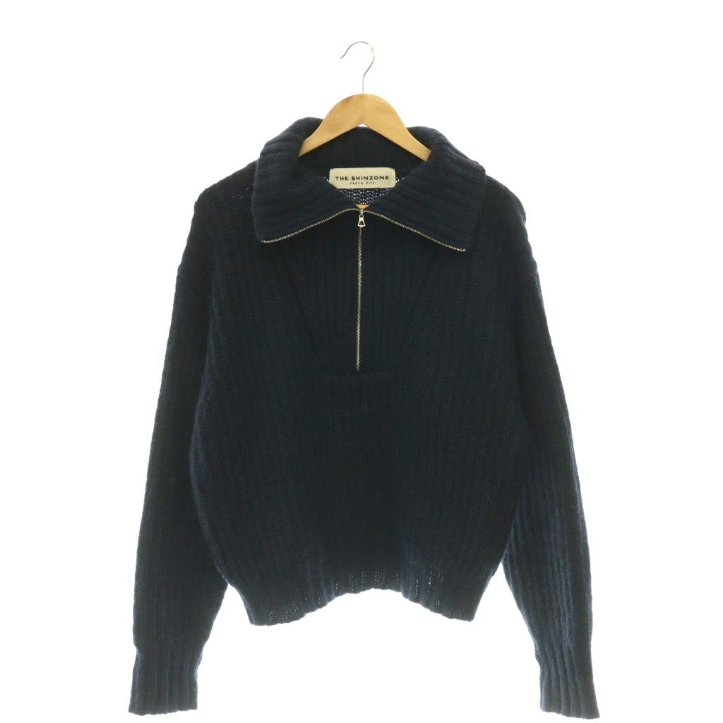 シンゾーン Shinzone 25AW DUFFY HALF ZIP KNIT ニット セーター 長袖 ハーフジップ FO 紺 25AMSNI08 /NR ■OS
