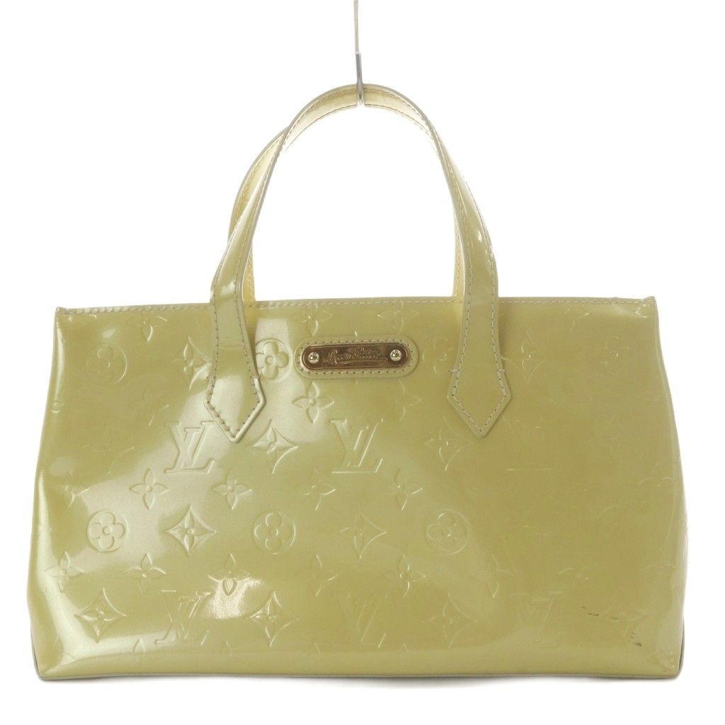 ルイヴィトン LOUIS VUITTON モノグラム ヴェルニ ウィルシャーPM ハンドバッグ エナメルレザー ゴールド色 M91452 /YO32 ■OH