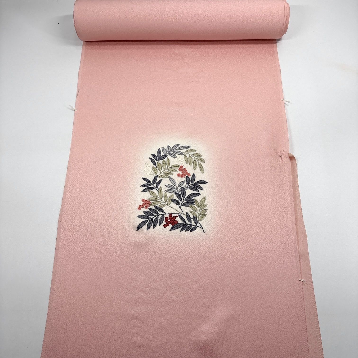 送料無料】付け下げ 相良刺繍 反物 正絹【5472】同梱購入歓迎 リメイク