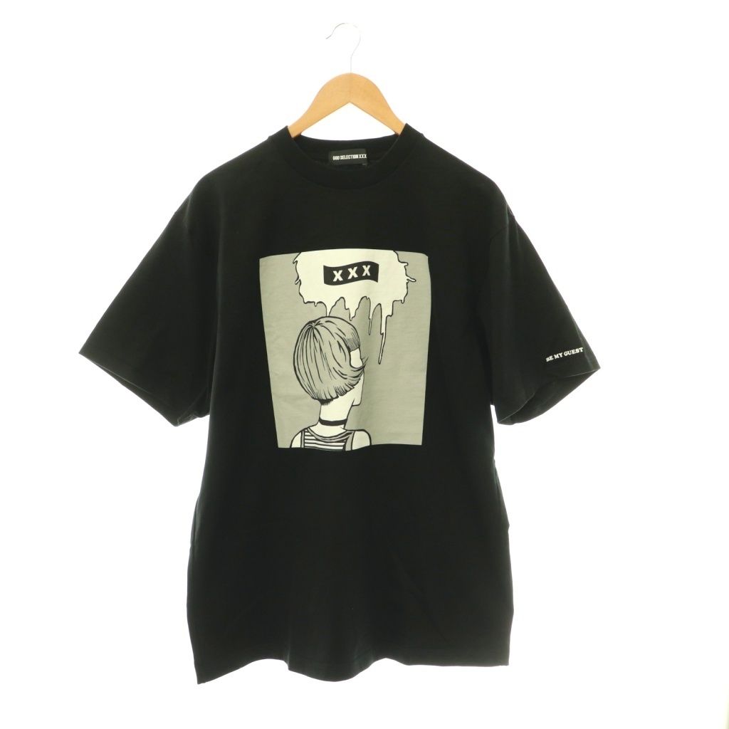 ゴッドセレクショントリプルエックス GOD SELECTION XXX ×Be MY Guest Tシャツ クルーネック 半袖 XL 黒 ブラック /HS ■OS