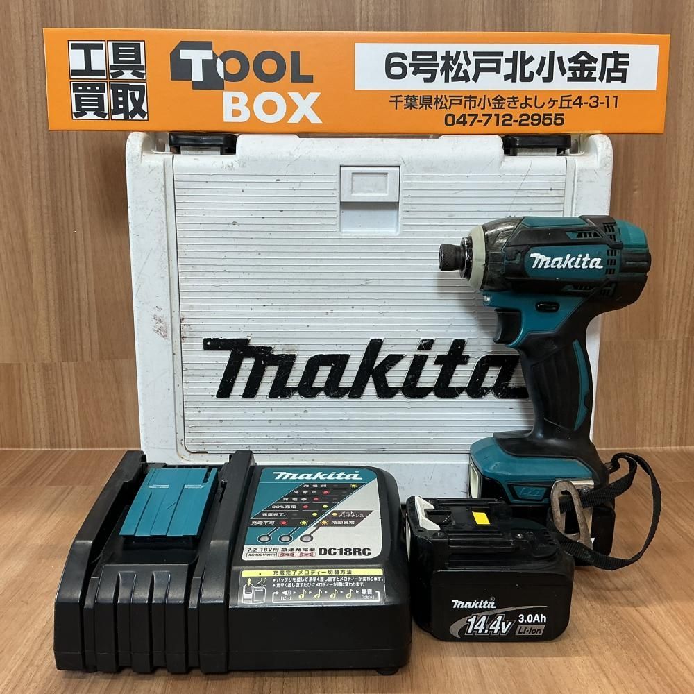【中古】マキタ/makita TD138DZ 14.4V充電式インパクトドライバ(バッテリ2個+充電器付)【204】