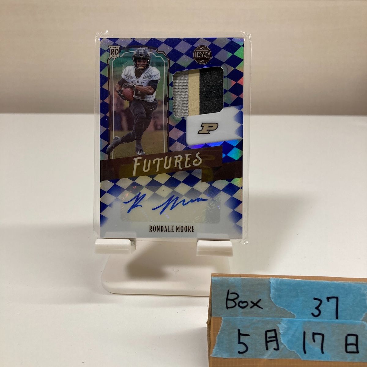 2021 Panini Legacy Rondale Moore 09/25 直筆サインカード Purdue Boilermakers Futures RC ルーキー Rookie パッチ カード
