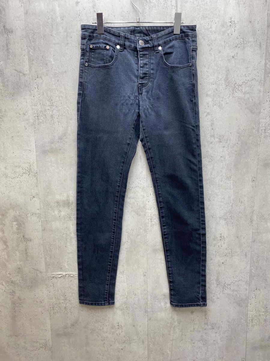 BALR. ボーラー ストレッチ スリム ボタンフライ デニムパンツ シンプル カジュアル size30/ブラック ■■◎メンズ