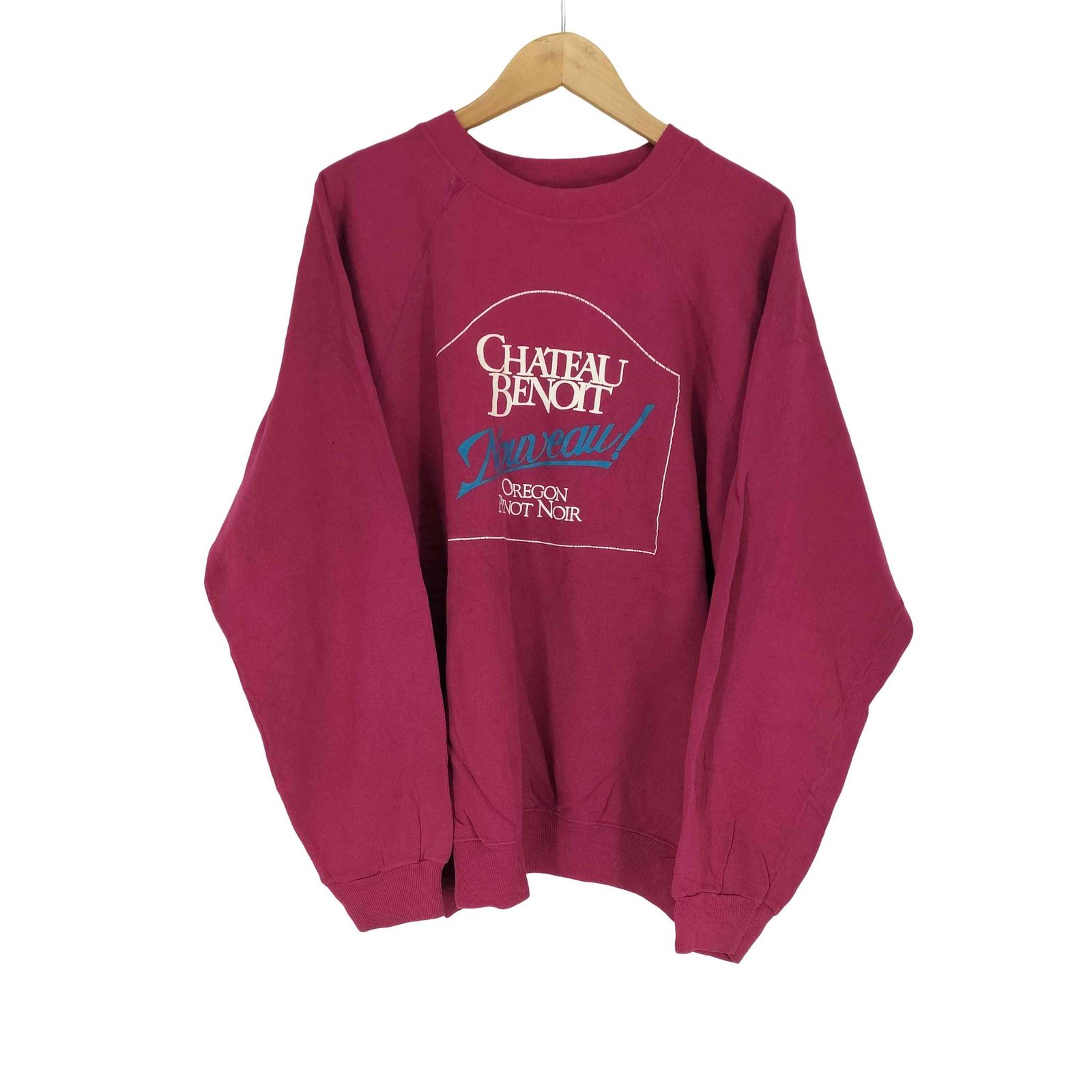 ヘインズ Hanes 80-90s USA製 フロントプリントラグランスリーブ