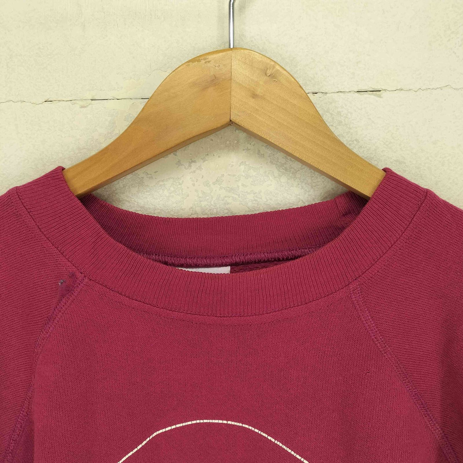 ヘインズ Hanes 80-90s USA製 フロントプリントラグランスリーブ 