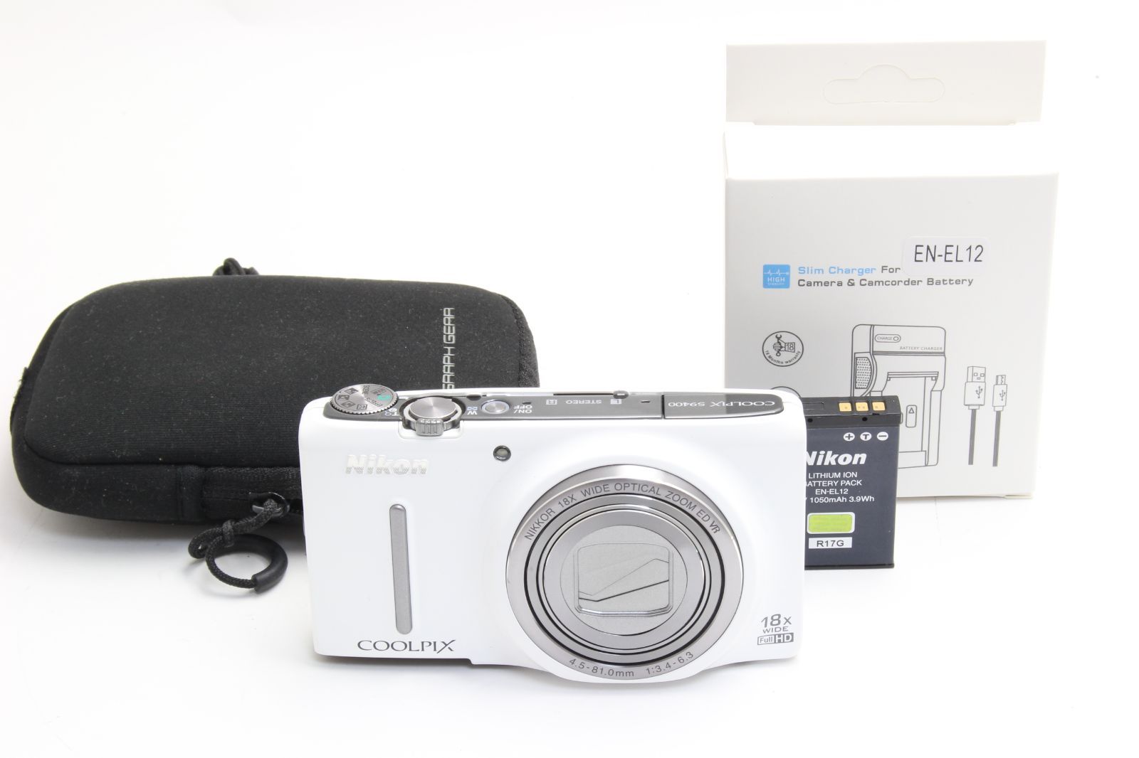 B (並品) Nikon ニコン COOLPIX S9400 ホワイト 初期不良返品無料 5-36