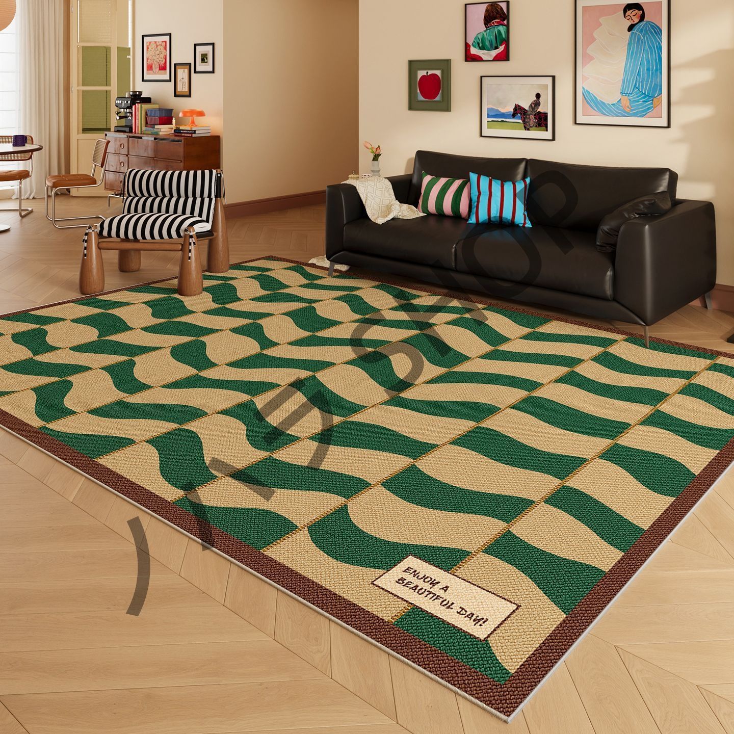 200*300cm/多機能使用/カーペット/滑り止め付き /ラグ マット /ベッドルーム リビングルーム 寝室の部屋 /マット/カーペット/ #E162