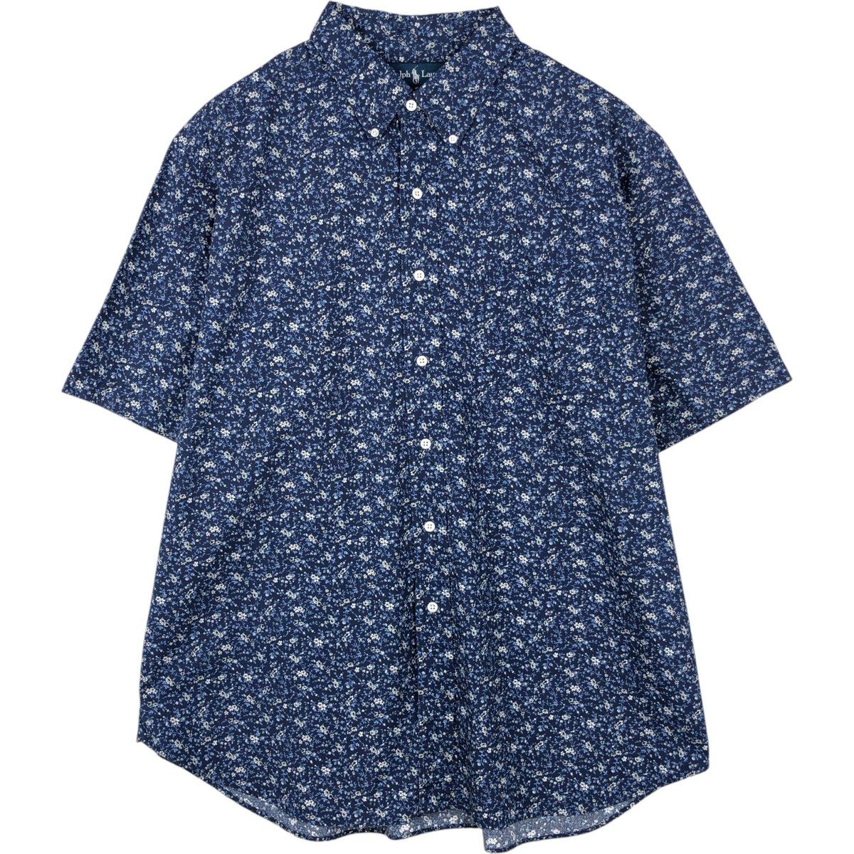 古着 ラルフローレン Ralph Lauren CLASSIC FIT クラシックフィット 花柄 半袖 ボタンダウンシャツ メンズXXL相当/eaa623581