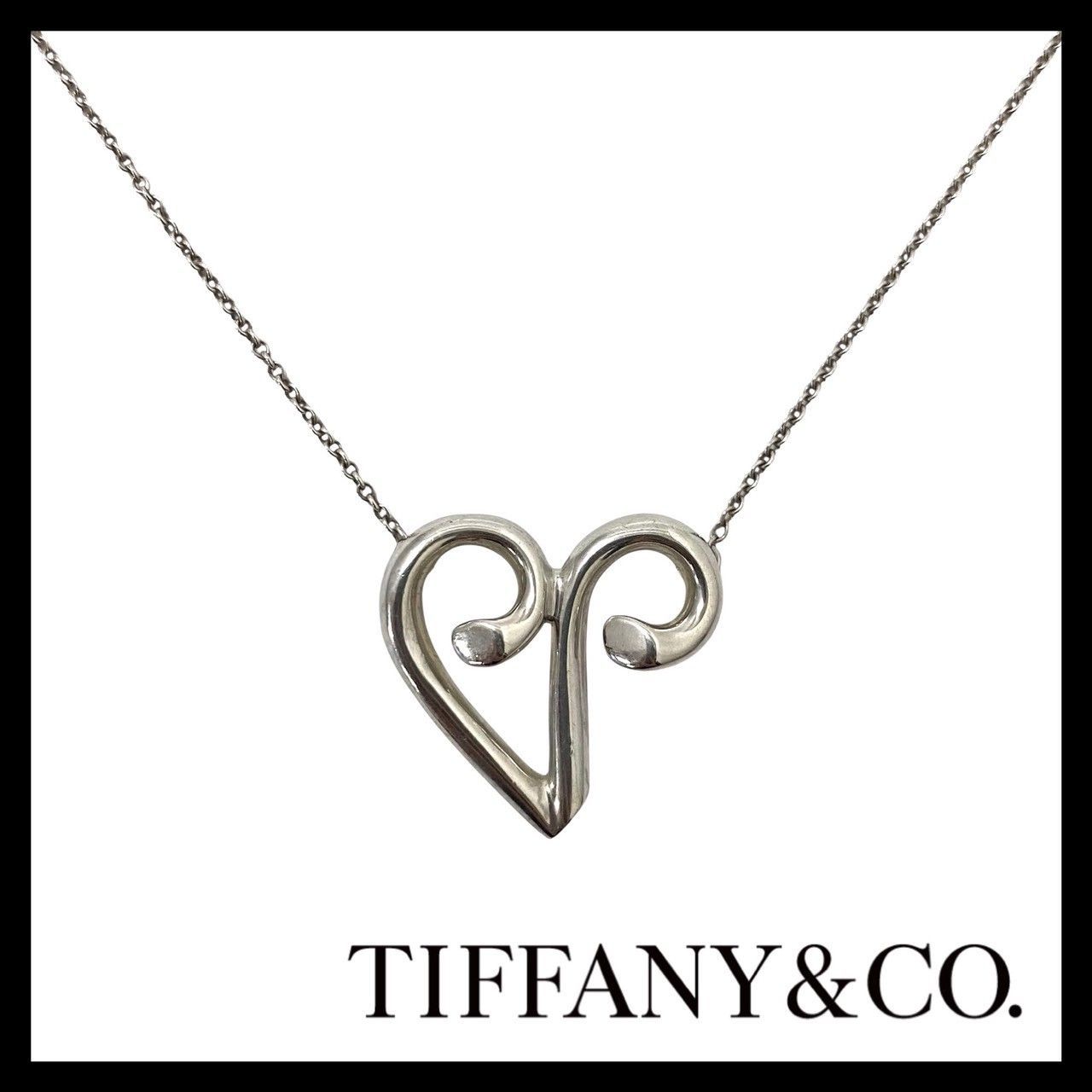 【TIFFANY&Co.】ゾディアック アリエス ネックレス Paloma Picasso/パロマピカソ SV925 SILVER/シルバー 総重量約6.4g 星座 牡羊座/おひつじ座 ペンダント ティファニー (MM-768)