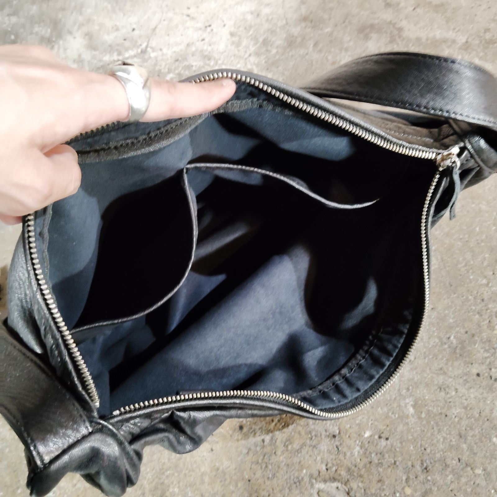 slow DEER-SHOULDER BAG 鹿皮 レザーショルダーバッグ ブラック スロウ