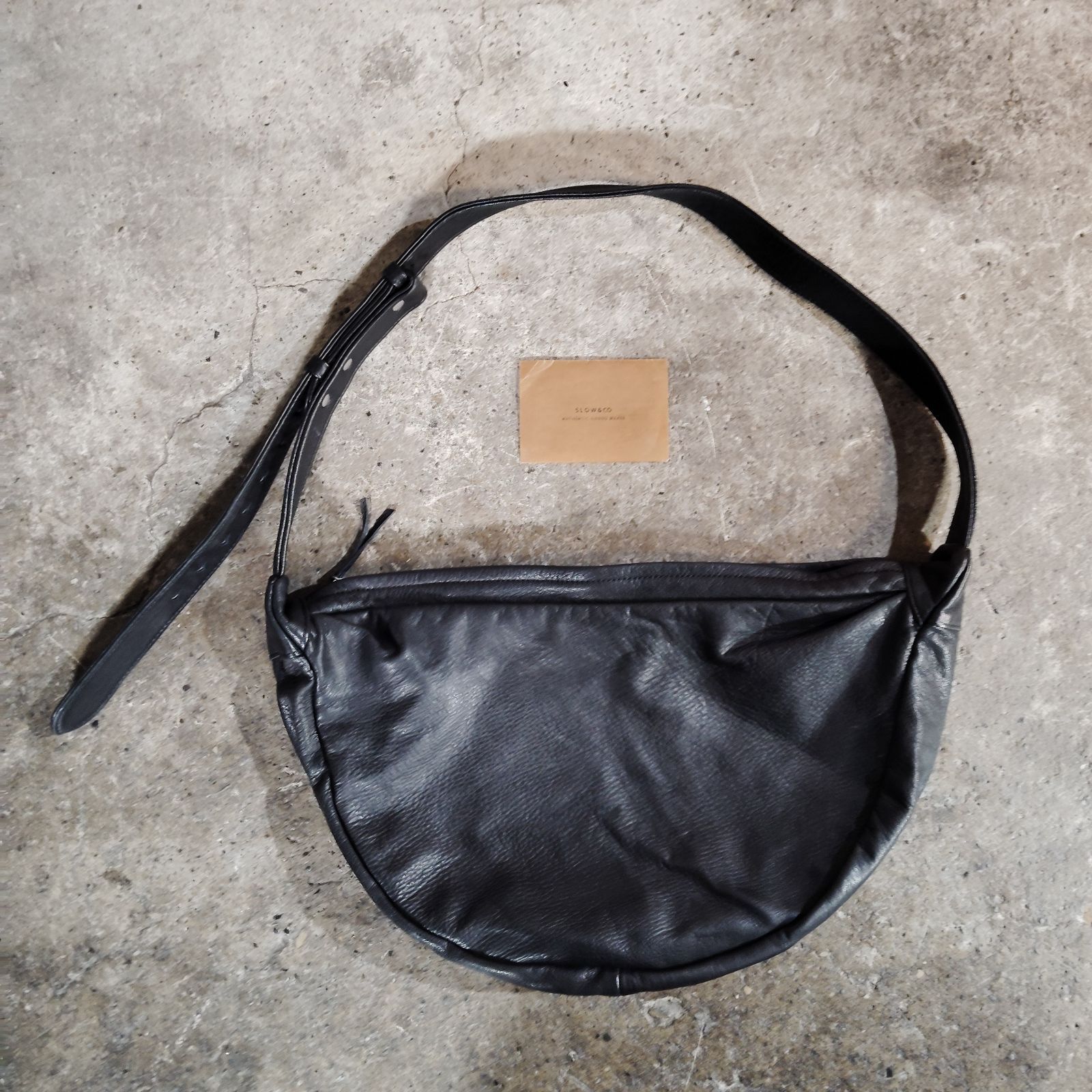 slow DEER-SHOULDER BAG 鹿皮 レザーショルダーバッグ ブラック スロウ