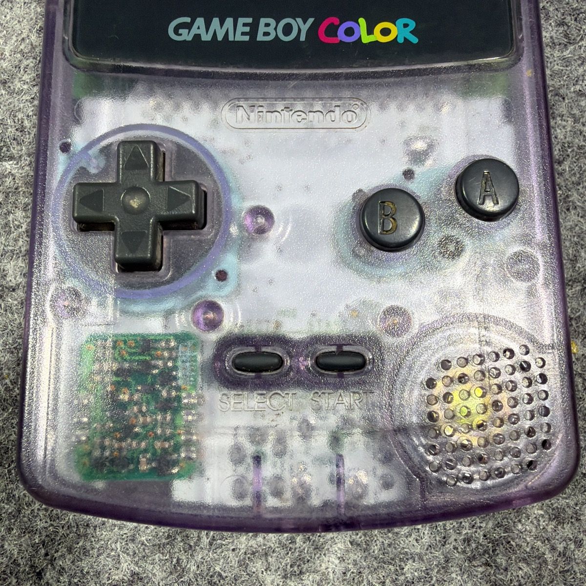 ジャンク】ゲームボーイカラー 本体 CGB-001 クリアパープル 任天堂 