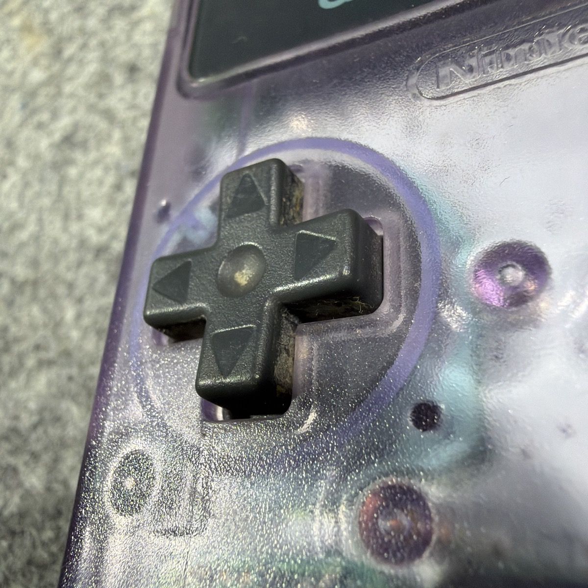 ジャンク】ゲームボーイカラー 本体 CGB-001 クリアパープル 任天堂 