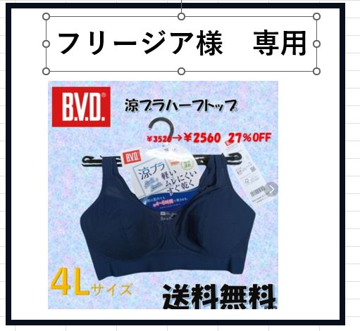 【フリージア様】BVD 涼ブラ　4L　４枚