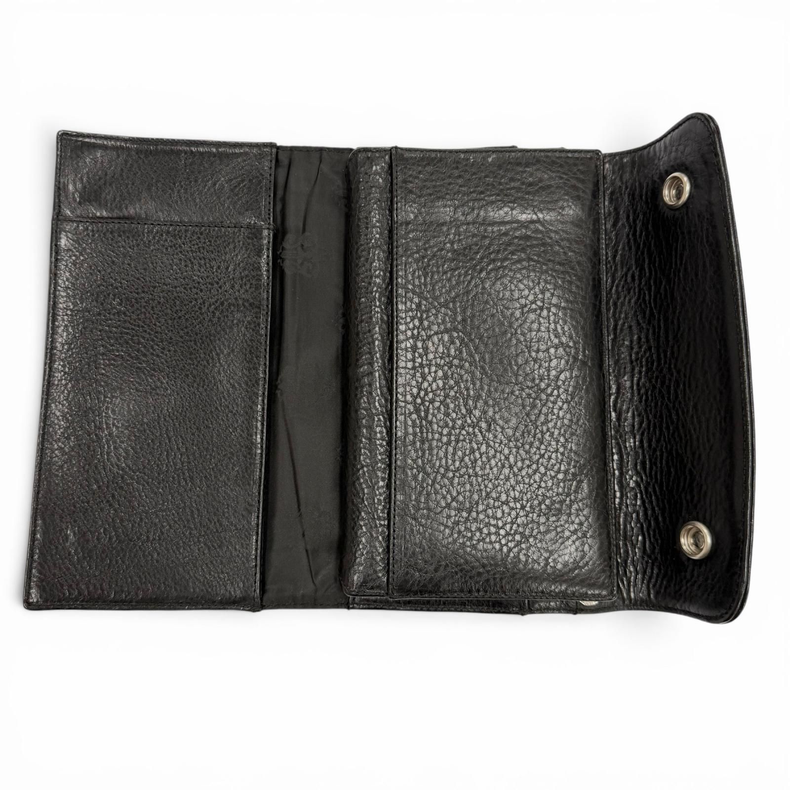美品▽CHROME HEARTS クロムハーツ WAVE BS FLUER レザー BSフレア 