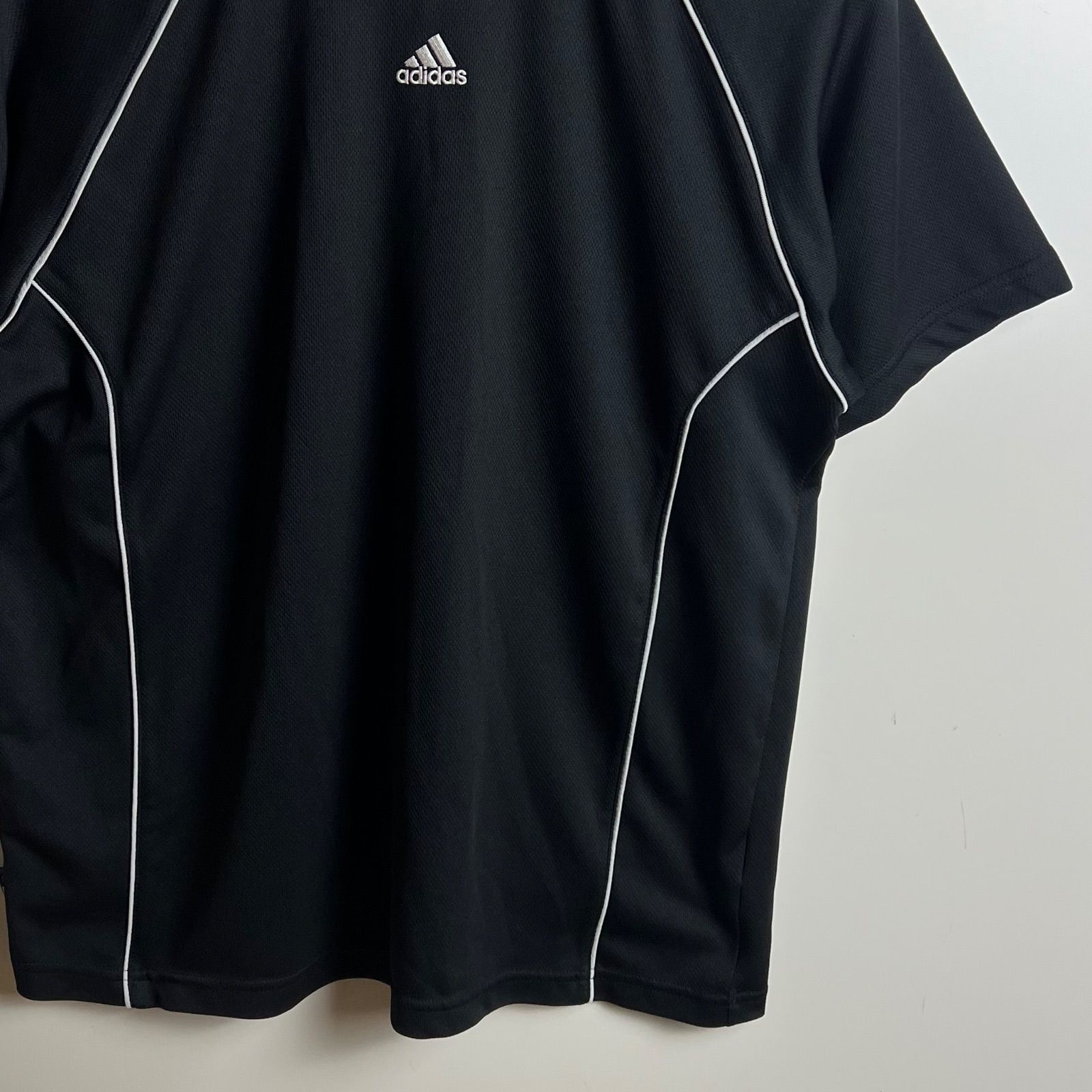 adidas 2008 00s y2k archive center logo tech Tee L アディダス 
