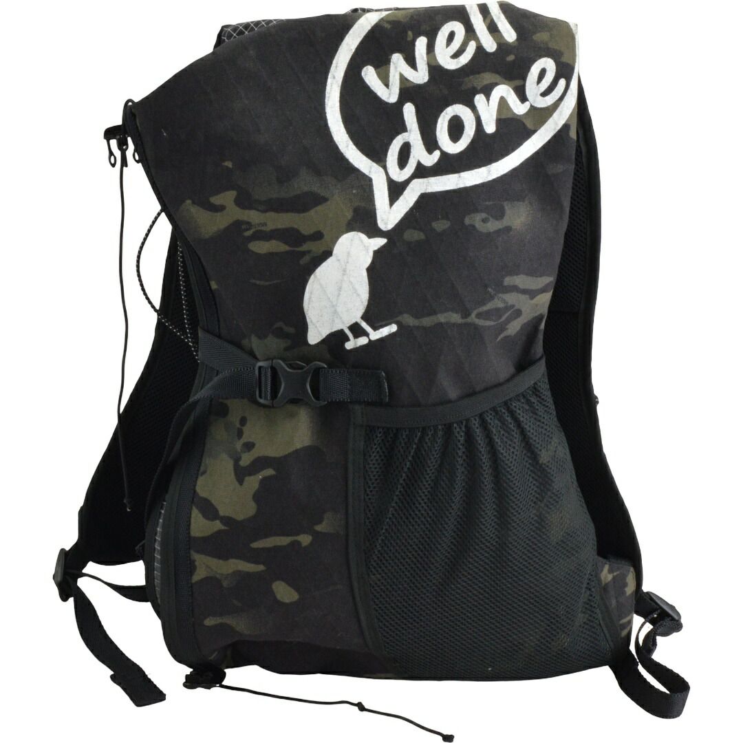 ウェルダン WELLDONE Chips Bag チップスバッグ リュックサック 迷彩 カモフラージュ×ブラック メンズ F-B6936