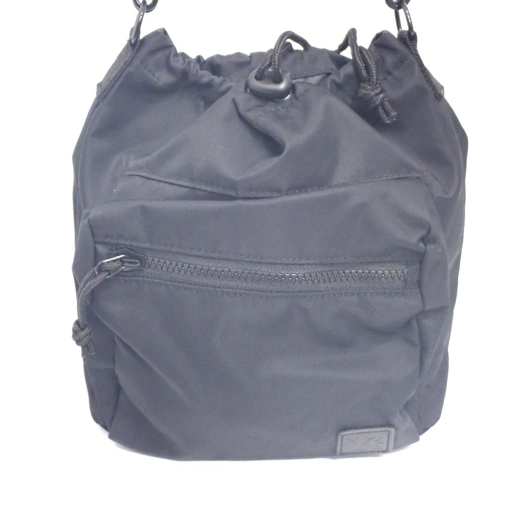 NA417404 ワイズ ハンドバッグ Y’s×NEW ERA ドローストリングポーチ YL-I26-695 ナイロン ブラック ユニセックス Y's 中古