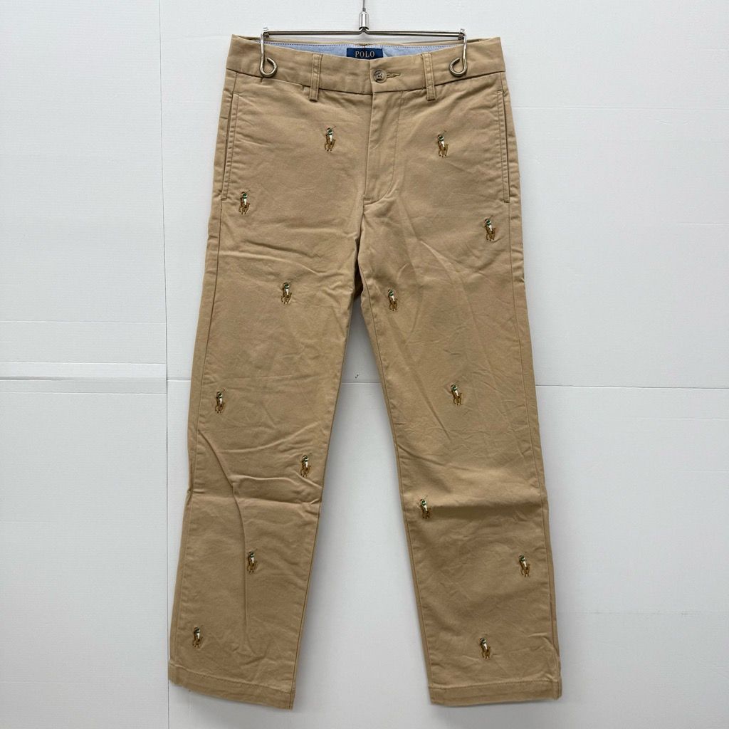POLO RALPH LAUREN ポニー刺繍 ストレッチ チノパンツ ベージュ キッズ