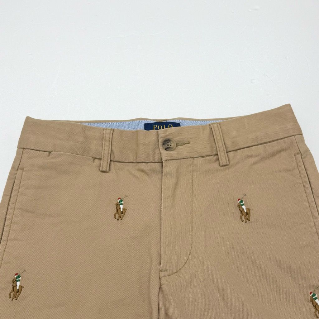 POLO RALPH LAUREN ポニー刺繍 ストレッチ チノパンツ ベージュ キッズ 