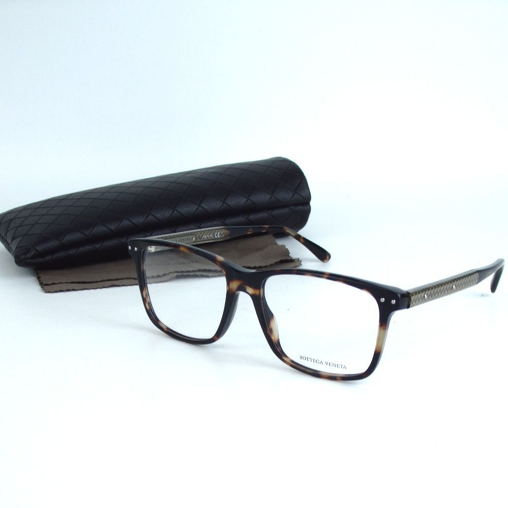 BOTTEGA VENETA ボッテガ・ヴェネタ イントレチャート 度無し 眼鏡 メガネ アイウェア BV130O 009 55□17-150 プラスチック 16-491(6)