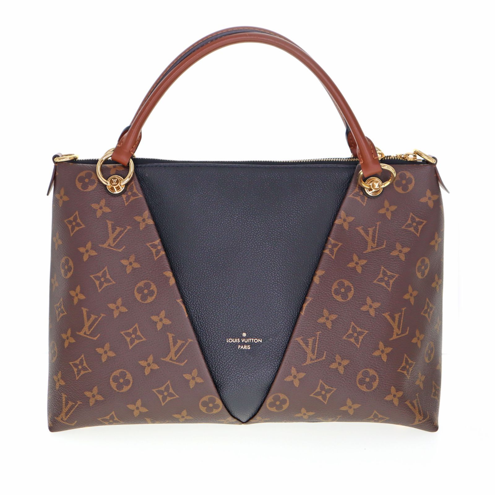 【中古】LOUIS VUITTON ルイ・ヴィトン M43948 Vトート MM モノグラム グレインカーフレザー トートバッグ レディース メンズ バッグ ブランド