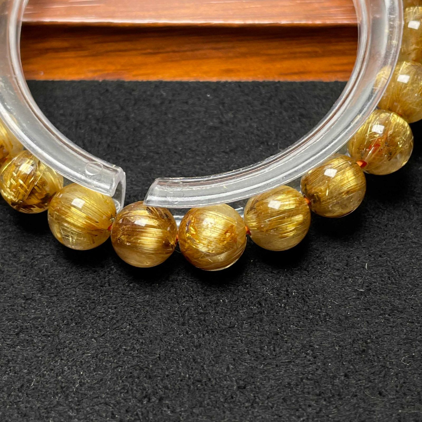 ルチルクォーツ 満針！！ 極上美品☆【130A極!極満針ルチルクォーツ】☆ブレスレット 天然石 7.7