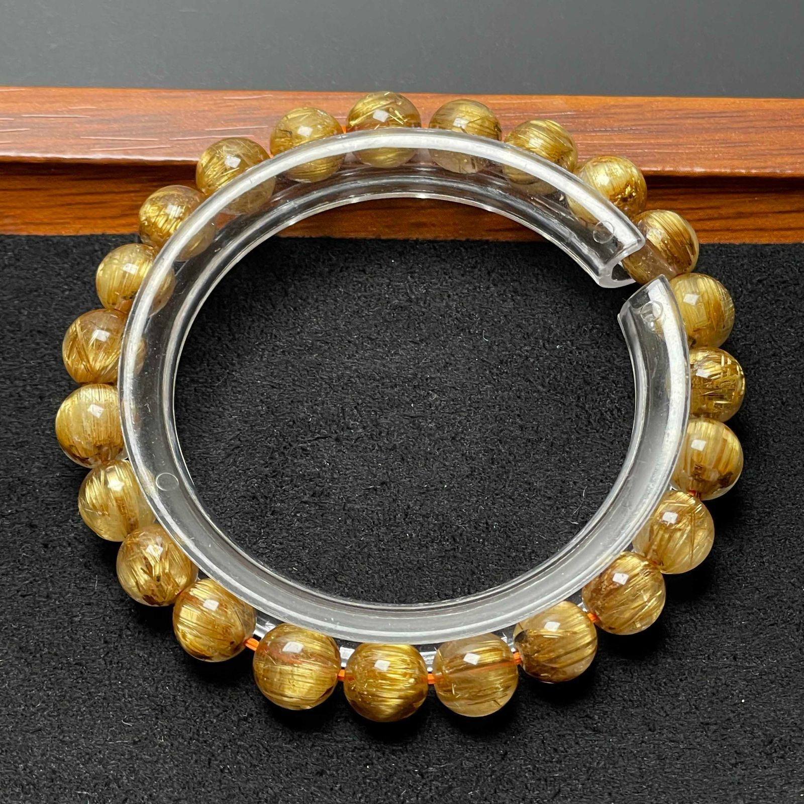 極上美品☆【130A極!極満針ルチルクォーツ】☆ブレスレット 天然石 7.7