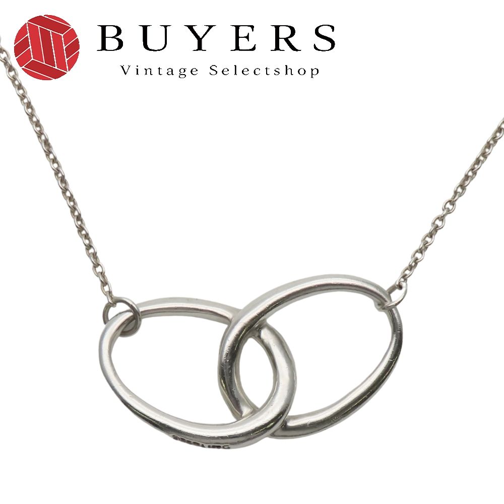 【中古】 ティファニー ネックレス ダブルループ シルバー925 約8.0g シルバー エルサペレッティ ペンダント アクセサリー レディース 女性 TIFFANY&Co.