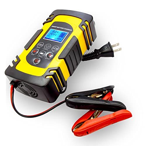 MTK バッテリーチャージャー V12 V24 パルス充電対応 バッテリー充電器 急速充電 車 バイク イエロー (ABT01-YE)(沖縄・離島の方発送不可）) 7611f823