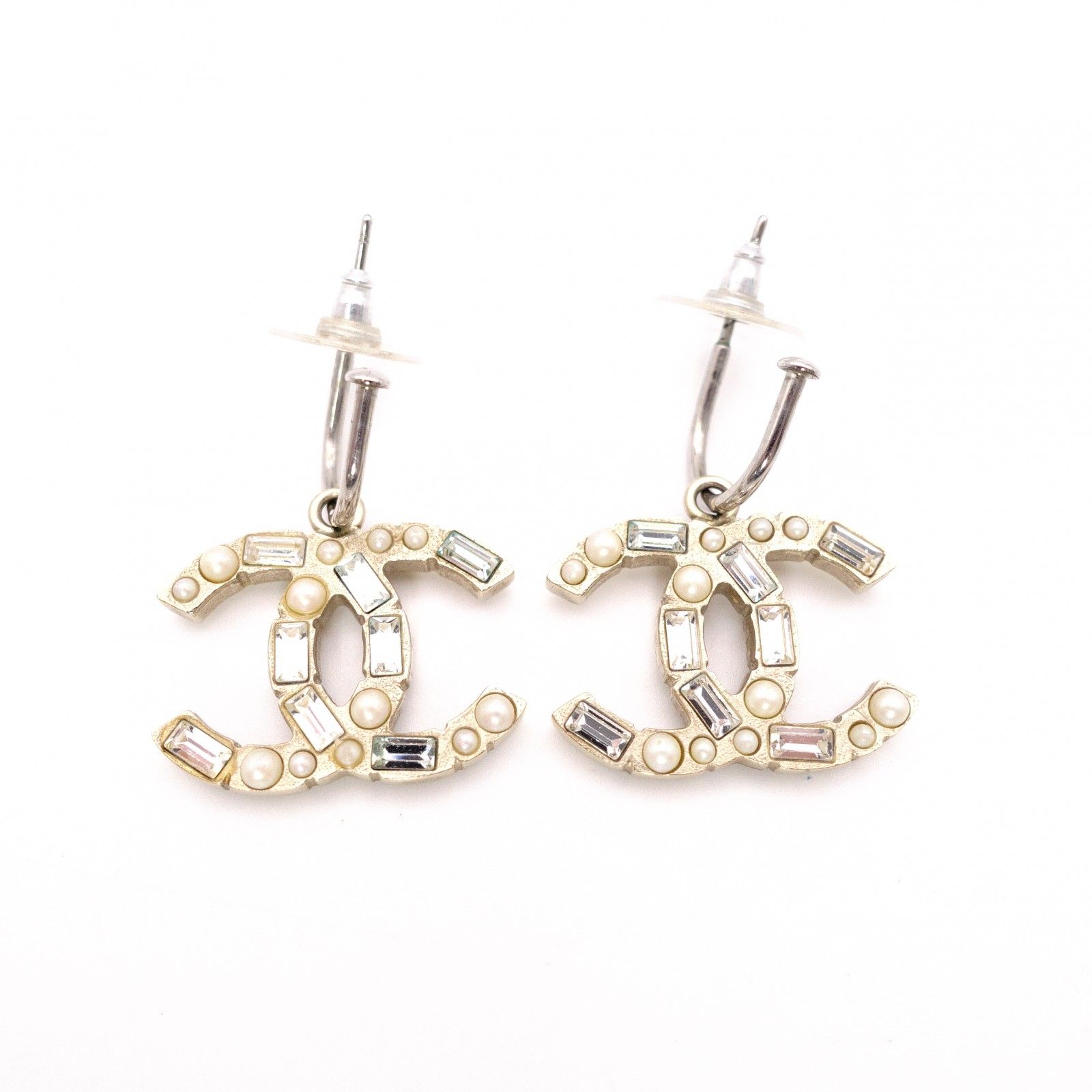 CHANEL シャネル ピアス メタル/ラインストーン/フェイクパール CCロゴ ココマーク