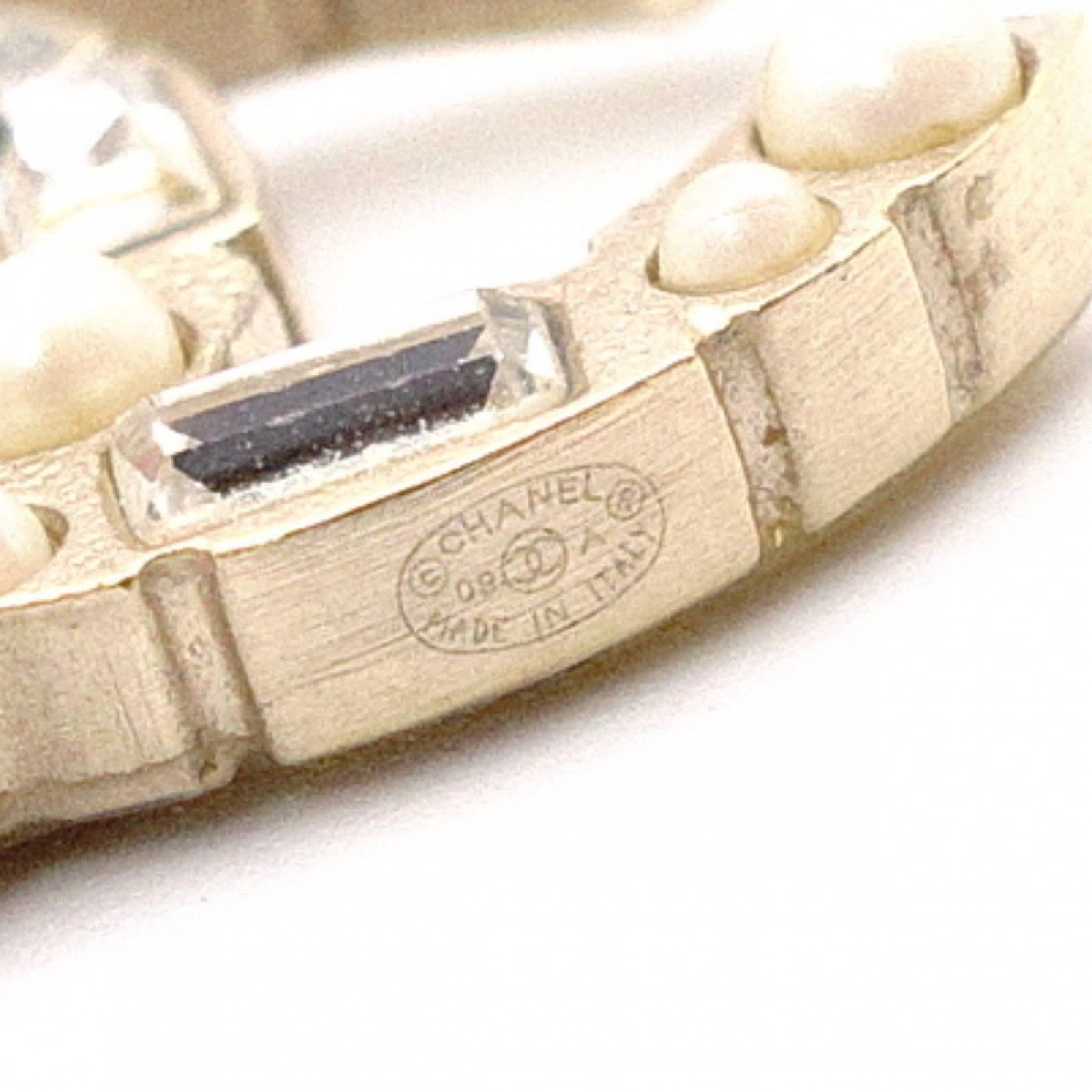 CHANEL シャネル ピアス メタル/ラインストーン/フェイクパール CCロゴ 