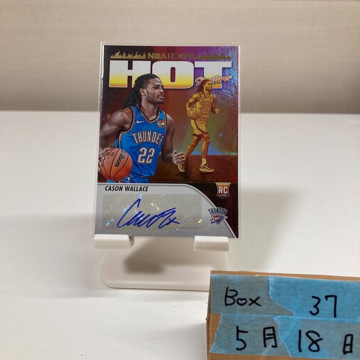 2023-24 Panini Hoops Cason Wallace 直筆サインカード Oklahoma City Thunder Hot Signatures RC ルーキー Rookie カード