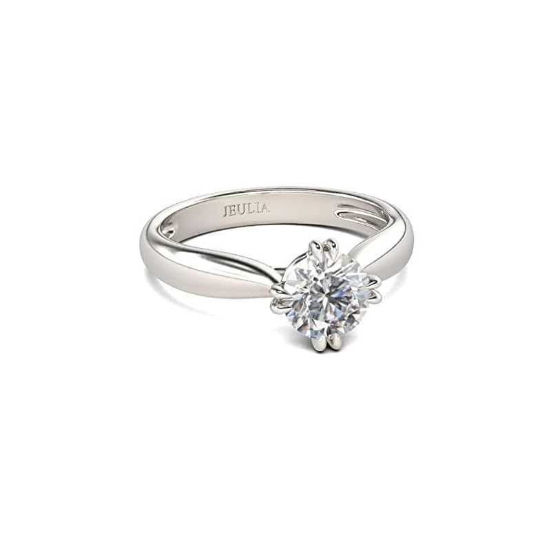 [Jeulia] レディース リング プラチナ 指輪 大粒 金属アレルギー対応 プレゼント 婚約 豪華 (Diamond, 13)