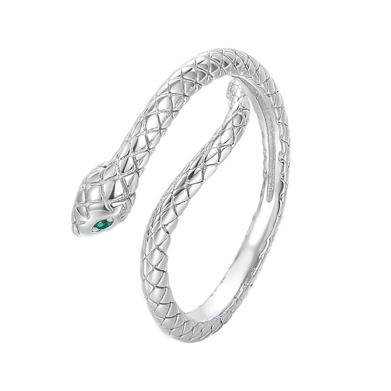 [gulamu jewelry] グラムジュエリー スネークリング レディース ヘビ 蛇 指輪 フリーサイズ 金属アレルギー対応 シルバー925 プラチナコーティング プレゼント 女性 人気