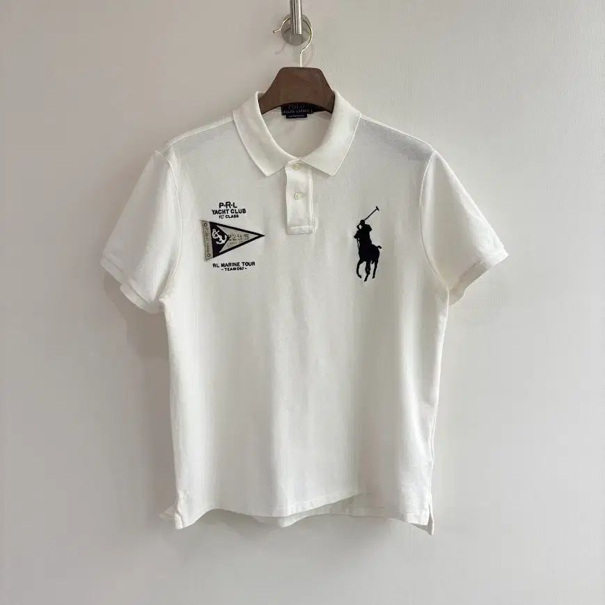 ポロ BIGポニー メッシュ 白 半袖 カラーTシャツ