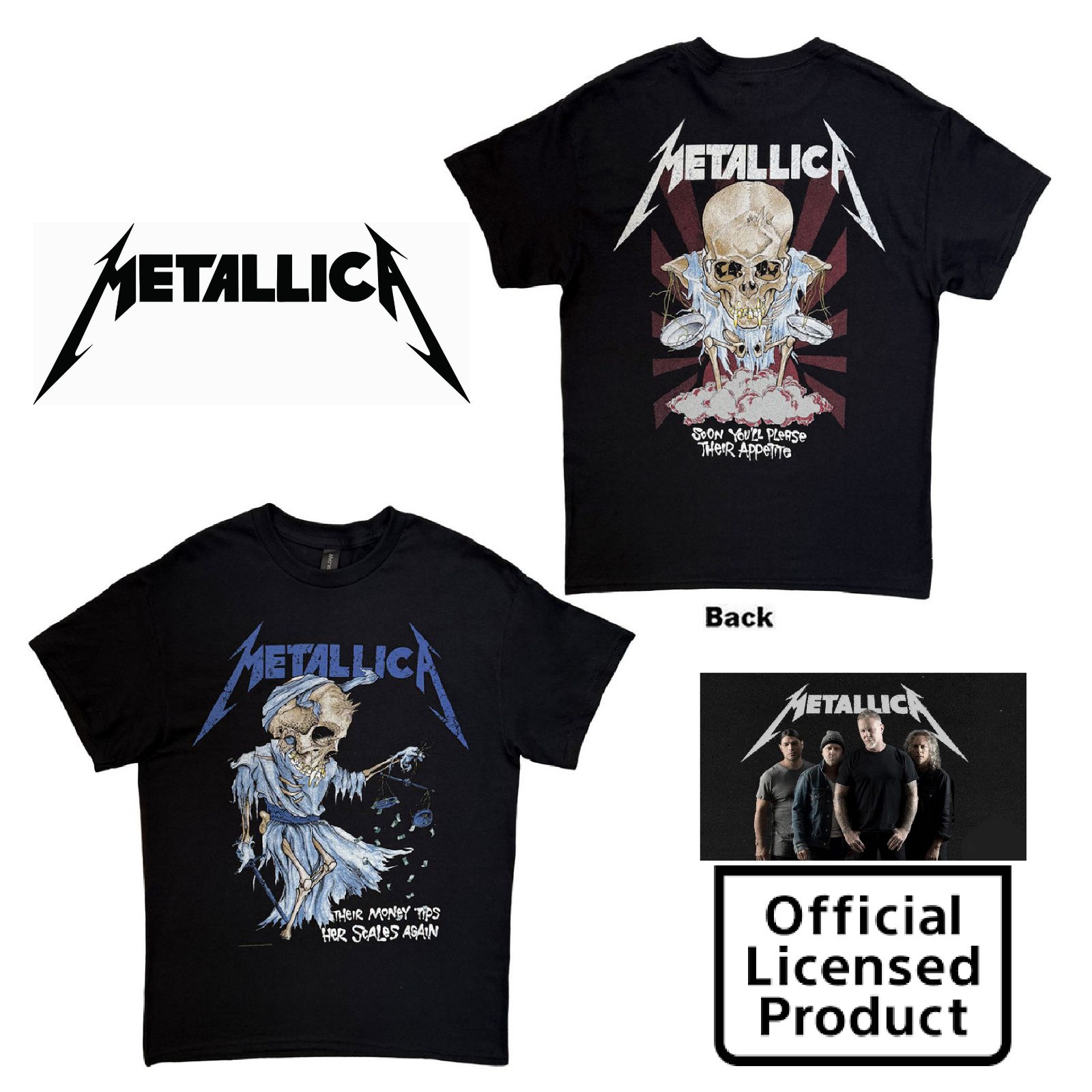 メタリカ オフィシャル ライブ場所 & 日付入りTシャツ LLICA 新品/海外輸入] METALLICA メタリカ オフィシャル ライセンス Tシャツ