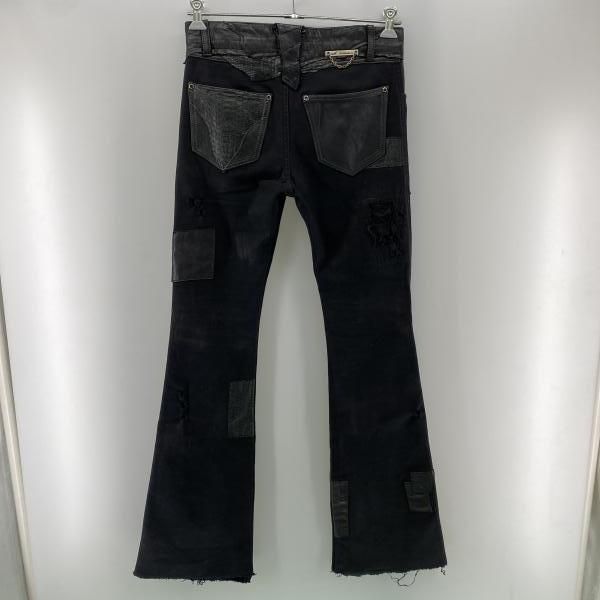 中古】14th Addiction Coyote 03 パッチワーク フレアデニムパンツ