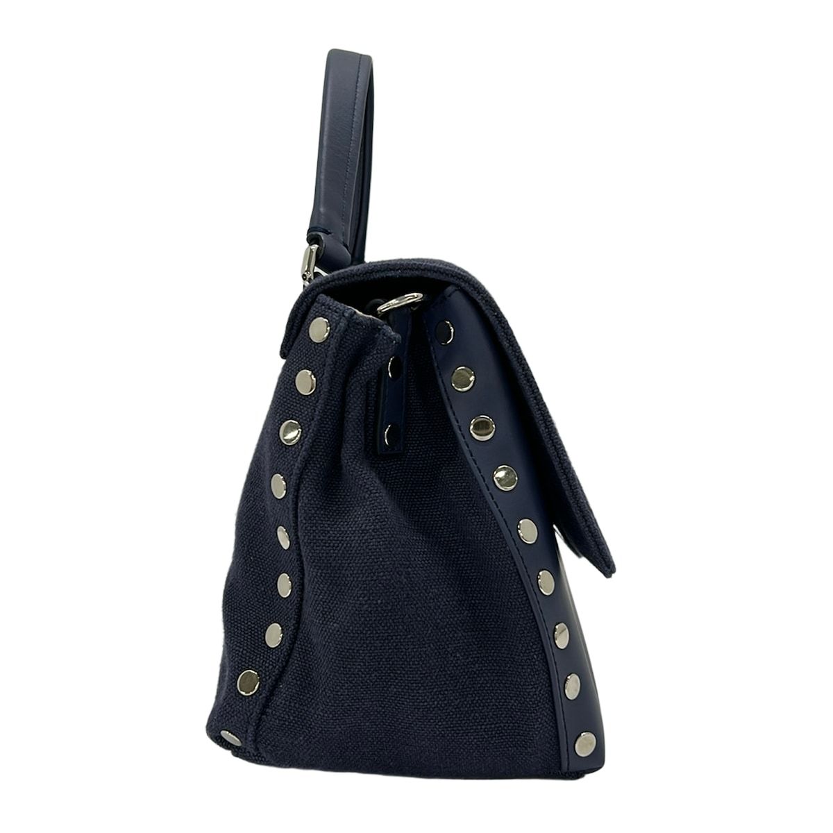 ZANELLATO(ザネラート) ハンドバッグ美品 ポスティーナS ネイビー
