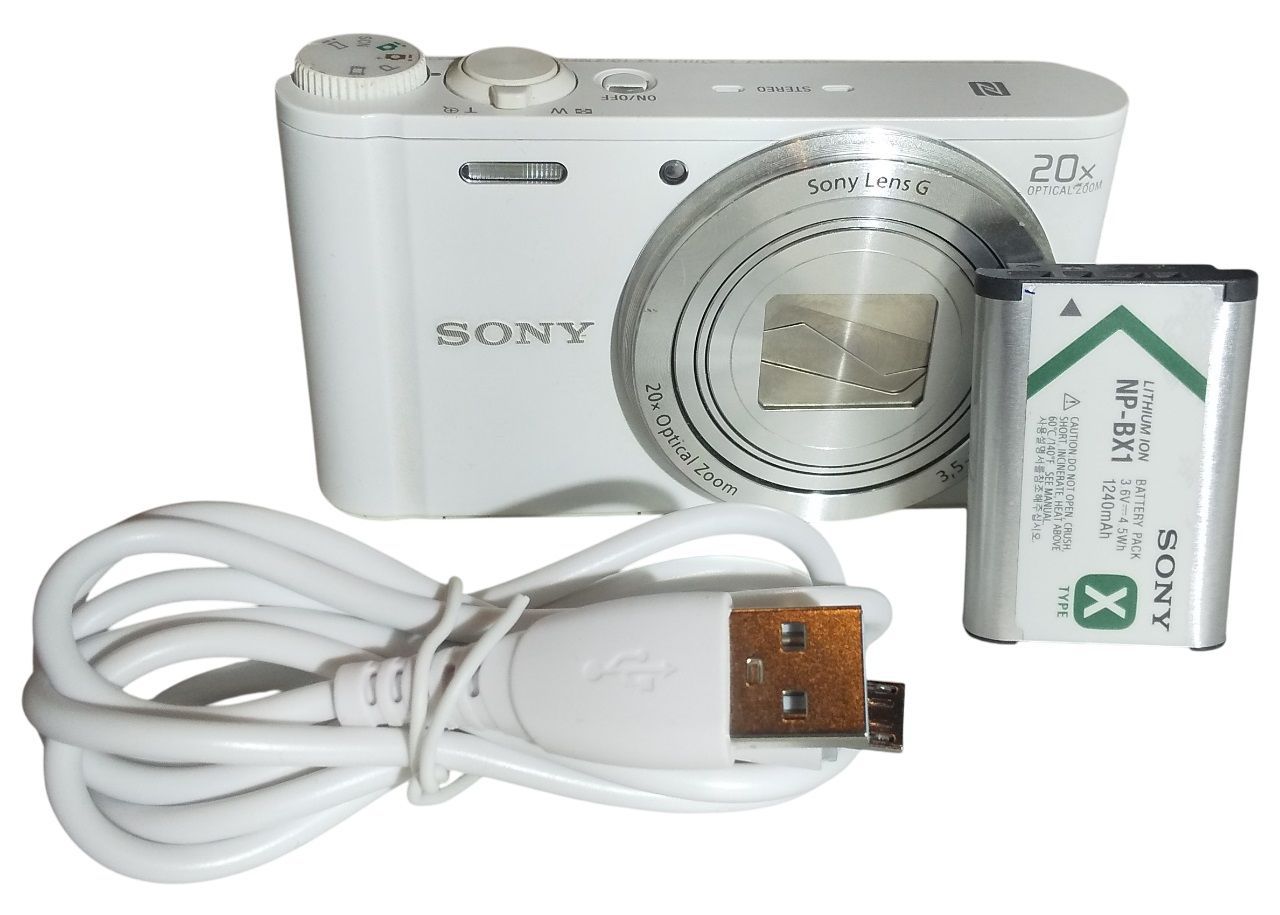 【美品・動作確認済】SONY Cyber-shot DSC-WX350 ブラック 20倍ズーム Wi-Fi搭載 コンデジ