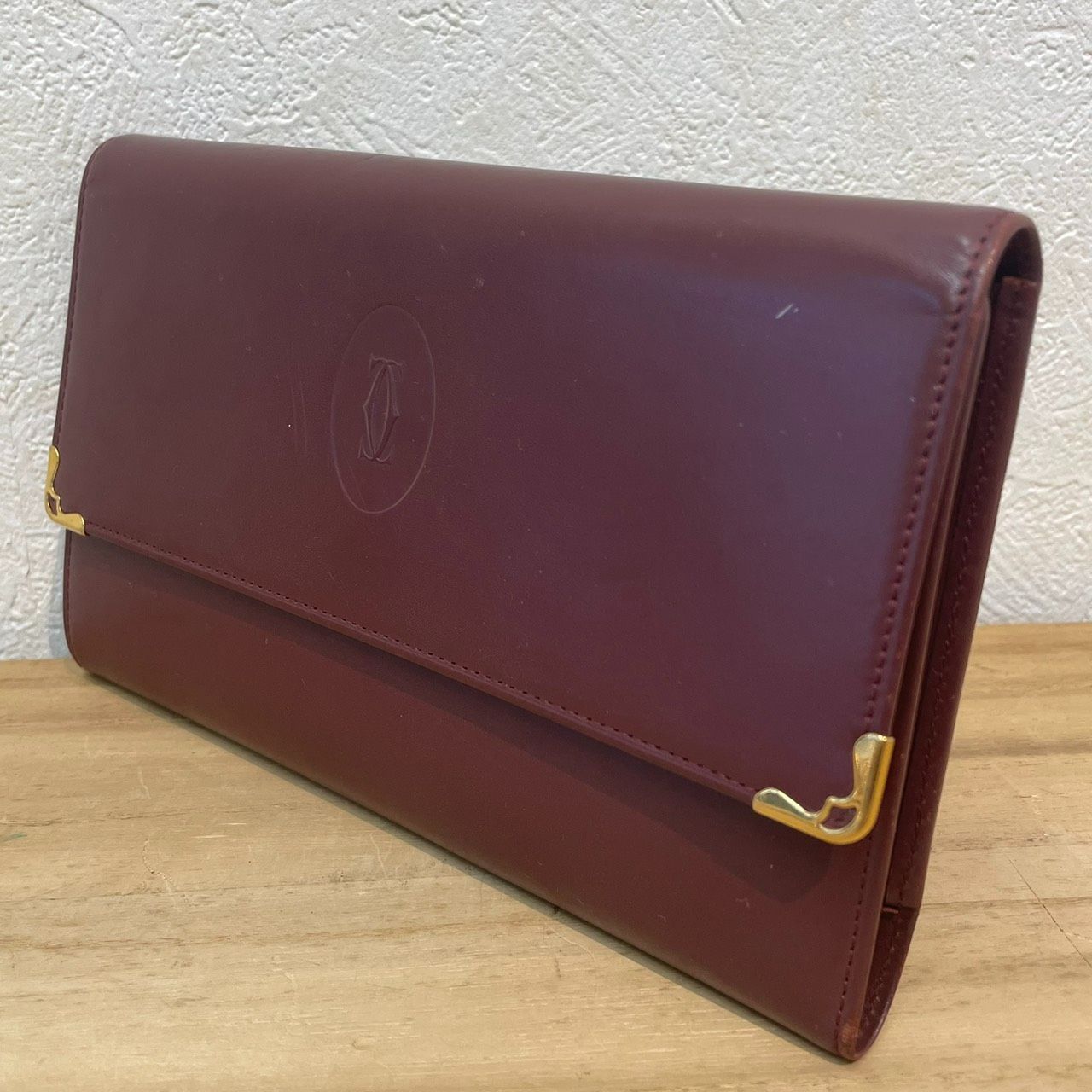 成】Cartier カルティエ マストライン 長財布 ボルドー ギャランティ 